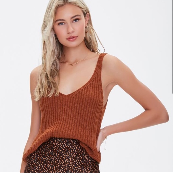 ✨ SOLD ✨ Forever 21 | Sweater-Knit Tank Top - Picture 1 of 4